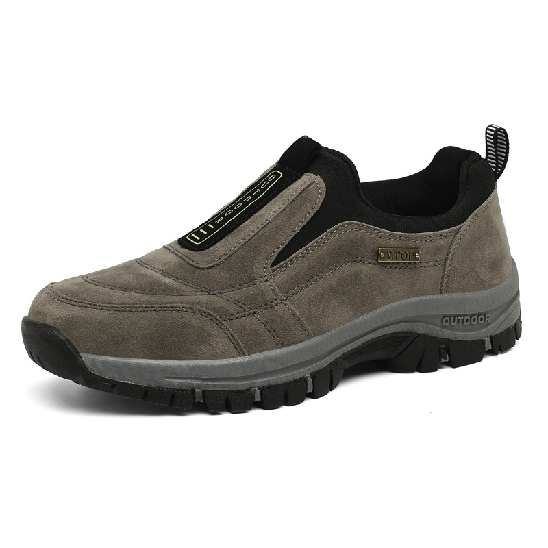 NOUVEAU RICHE Herren Wander Schuhe Schnell Reinschlüpfen Losgehen Khaki