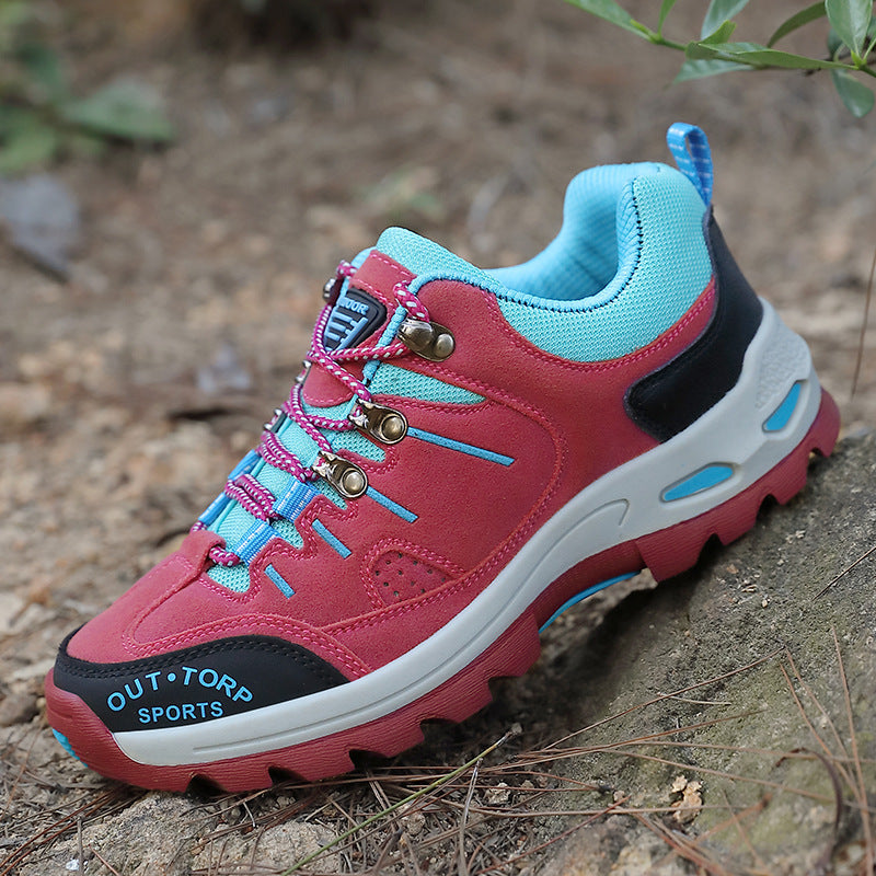 NOUVEAU RICHE Herren Stylische Wander Schuhe Griffige Sohle Terrains Fuchsia