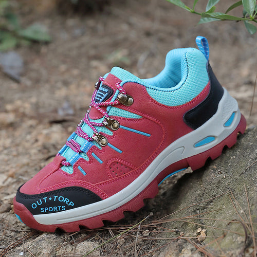 NOUVEAU RICHE Herren Stylische Wander Schuhe Griffige Sohle Terrains Fuchsia
