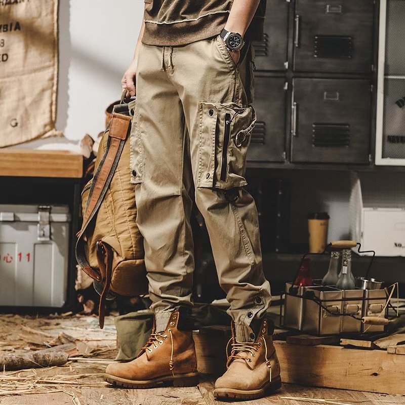 NOUVEAU RICHE Herren Cargo Hosen mit Lockere Passform und Reißverschluss aus 100 Prozent Baumwolle für Bequeme Alltagslooks