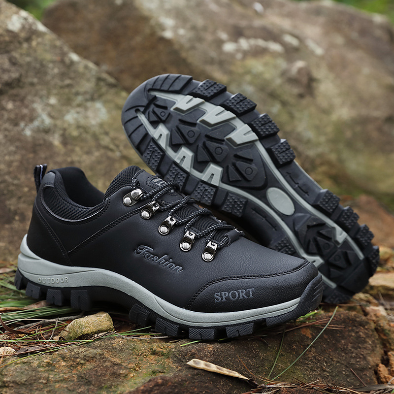 NOUVEAU RICHE Herren Im Freien Wander Schuhe Trekking Und Weg Bequem Schwarz