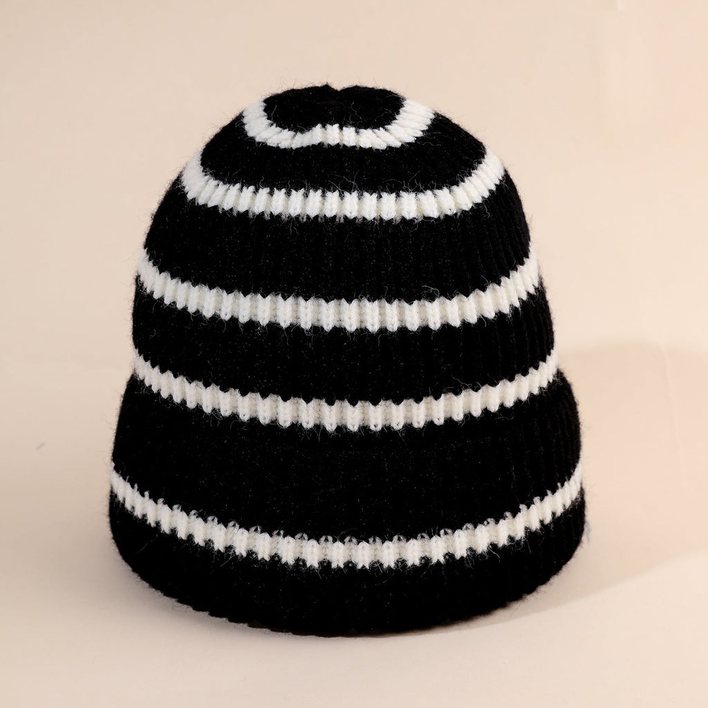 NOUVEAU RICHE Dôre | Damen Beanie-Mütze gestreift mit weichem Innenfutter