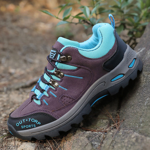 NOUVEAU RICHE Herren Stylische Wander Schuhe Griffige Sohle Terrains Lila