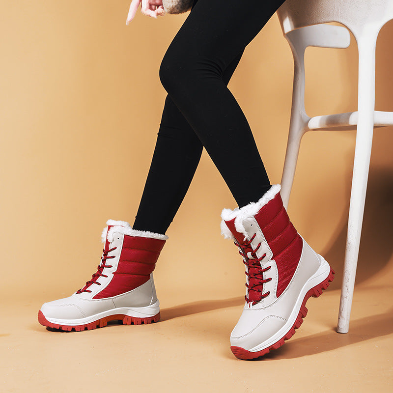 NOUVEAU RICHE Damen Winterstiefel Warm Gefüttert Rutschfeste Sohle Schnee