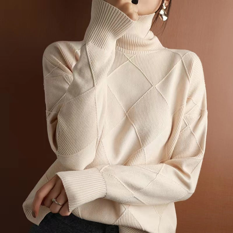 NOUVEAU RICHE Pullover Damen Weich Allround Tragbar Ganzjährig Elegant Beige