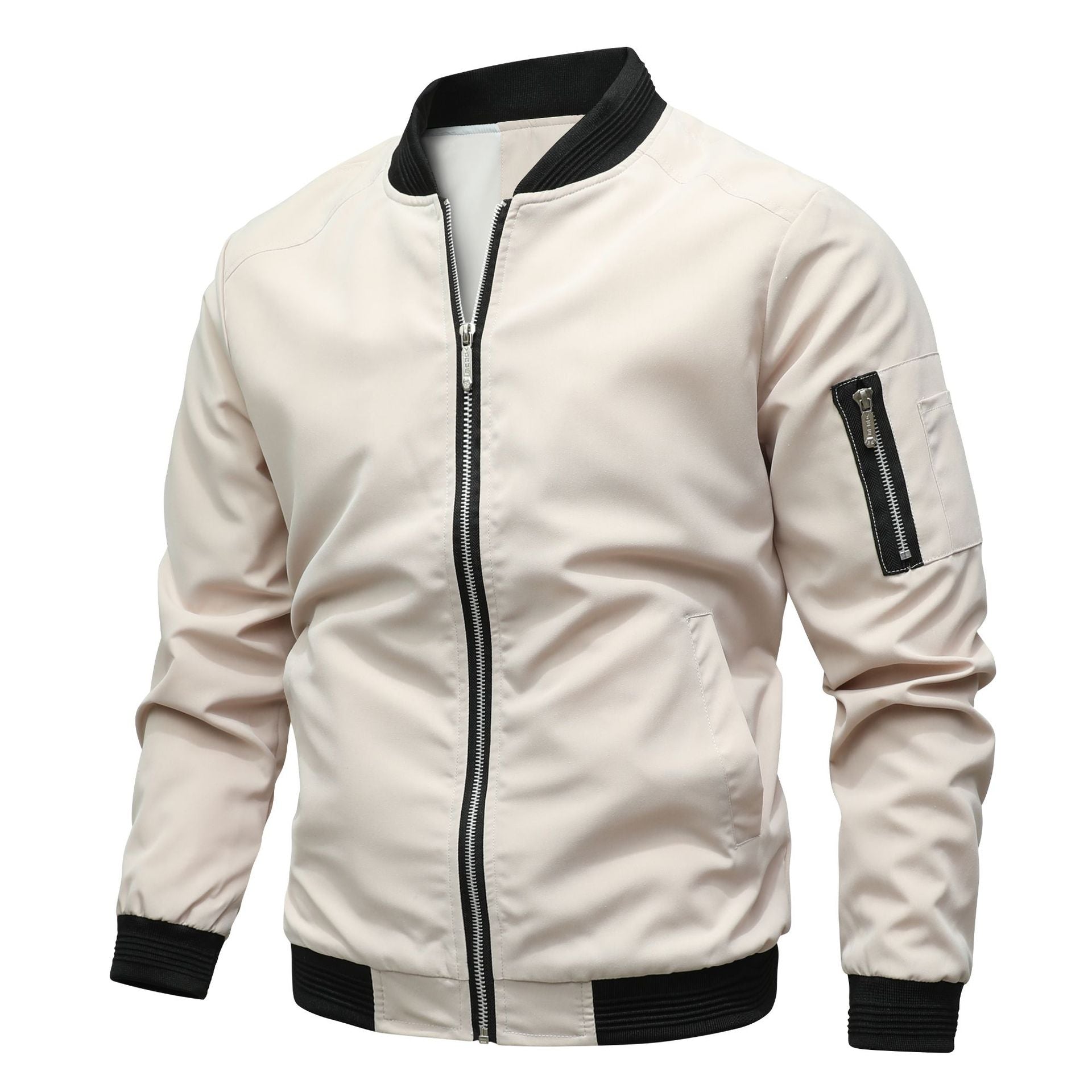 NOUVEAU RICHE Stylische Herren Bomberjacke für Freizeit und Sport – Trendige Mode für jeden Anlass Beige