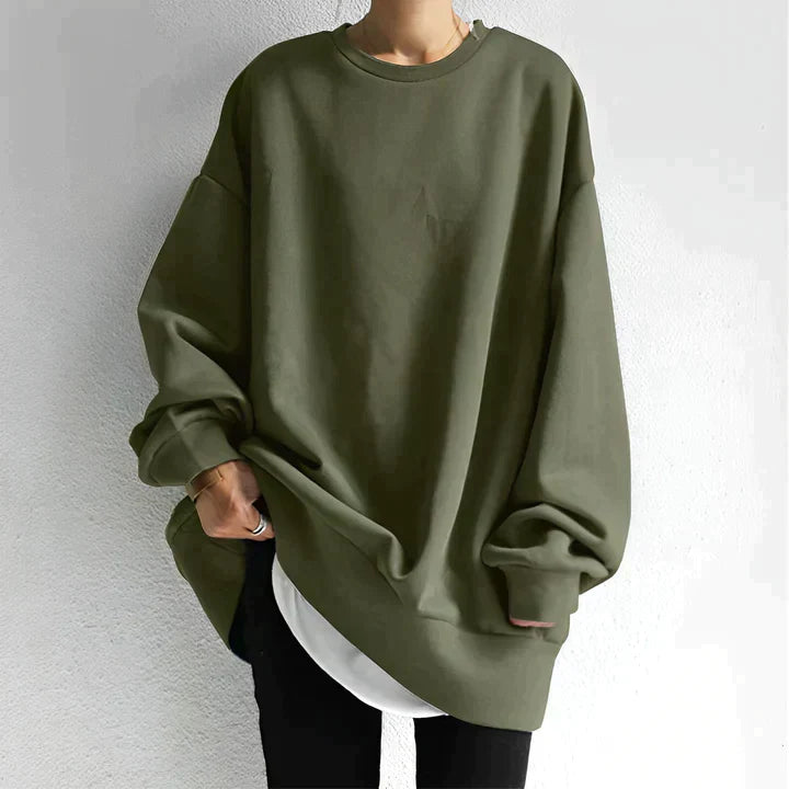 NOUVEAU RICHE Pullover in Übergröße Übergrößen Stil Und Komfort Layering Armeegrün