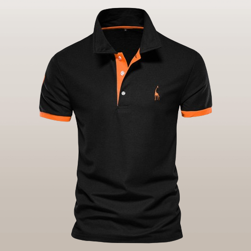 NOUVEAU RICHE Poloshirt Herren Slim Fit Kurzarm Stilvoll Und Elegant