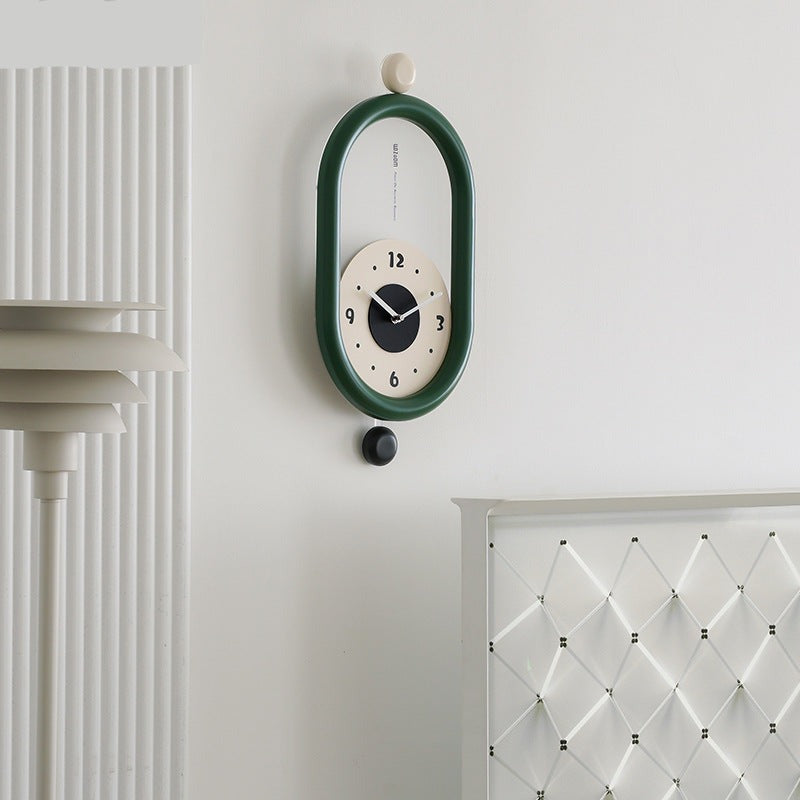 NOUVEAU RICHE 3D Lange Pendeluhr aus MDF und Acryl - Lautloses Uhrwerk für Wohnzimmer und Schlafzimmer - Einfache Installation