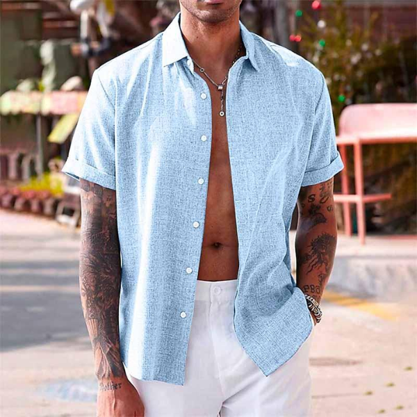 NOUVEAU RICHE Button Up Hemd Leicht Sommerlich Bequem Für Herren