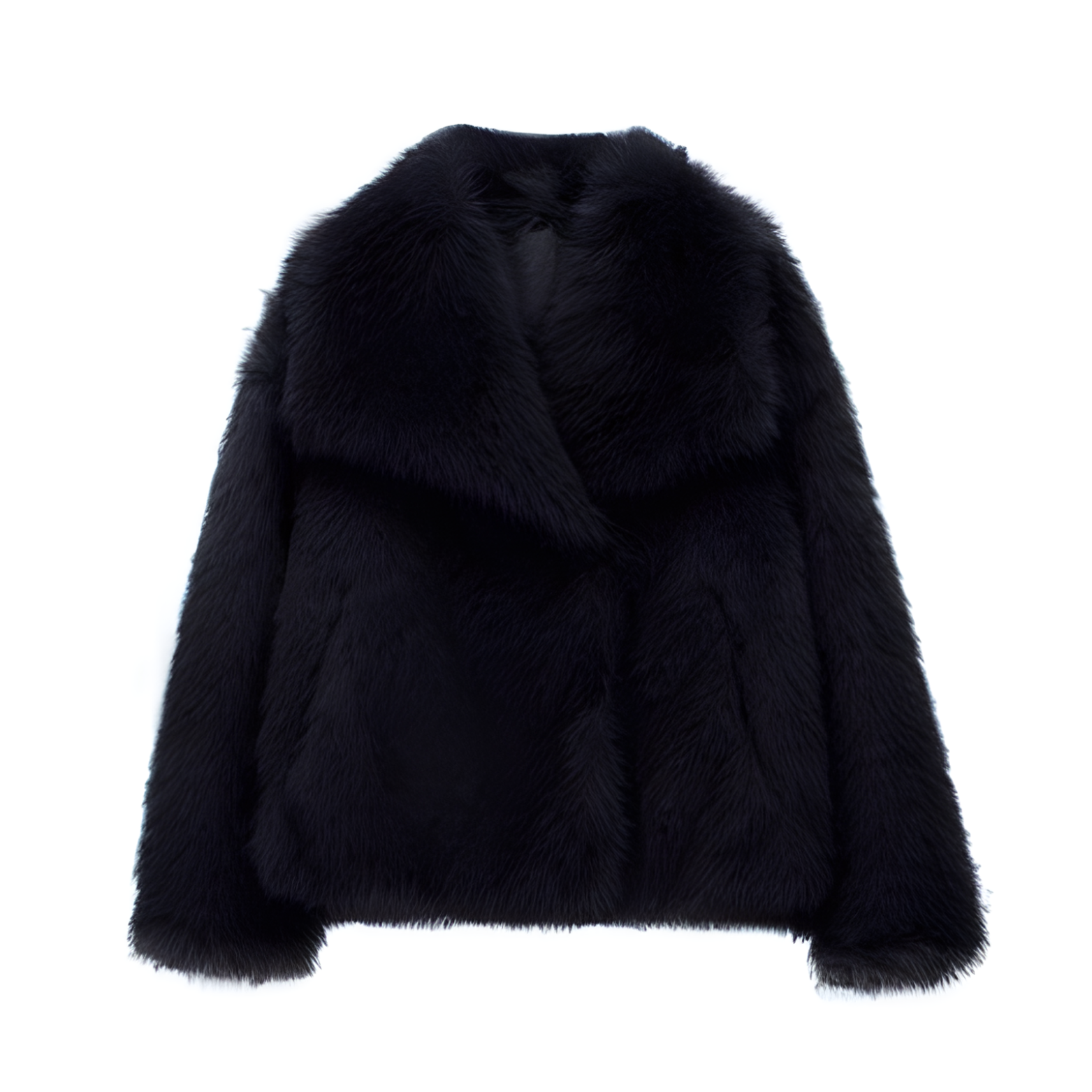NOUVEAU RICHE Plüsch-Wintermantel aus Kunstfell Warm Kuschelig Weich