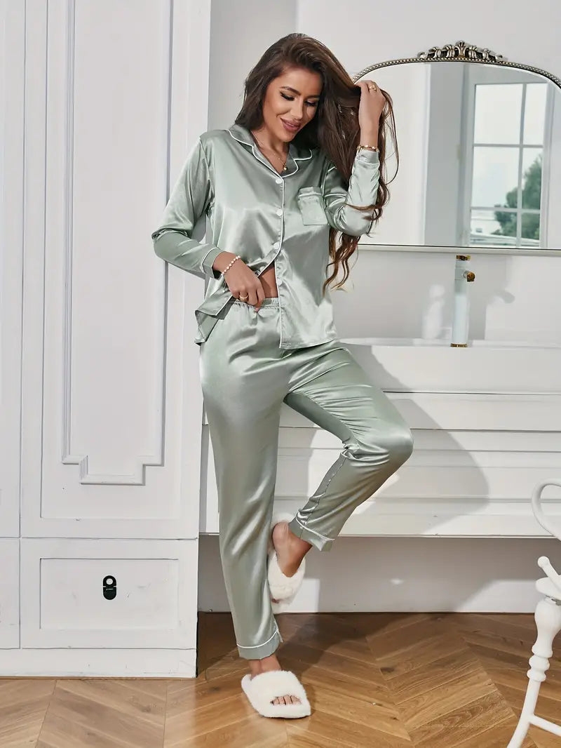 NOUVEAU RICHE Pyjama Set Damen Hautfreundliches Material Bequeme Passform