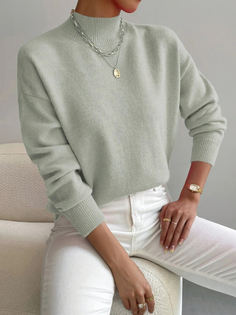 NOUVEAU RICHE Pamelo | Eleganter Pullover für einen raffinierten Stil Damen Salbei S
