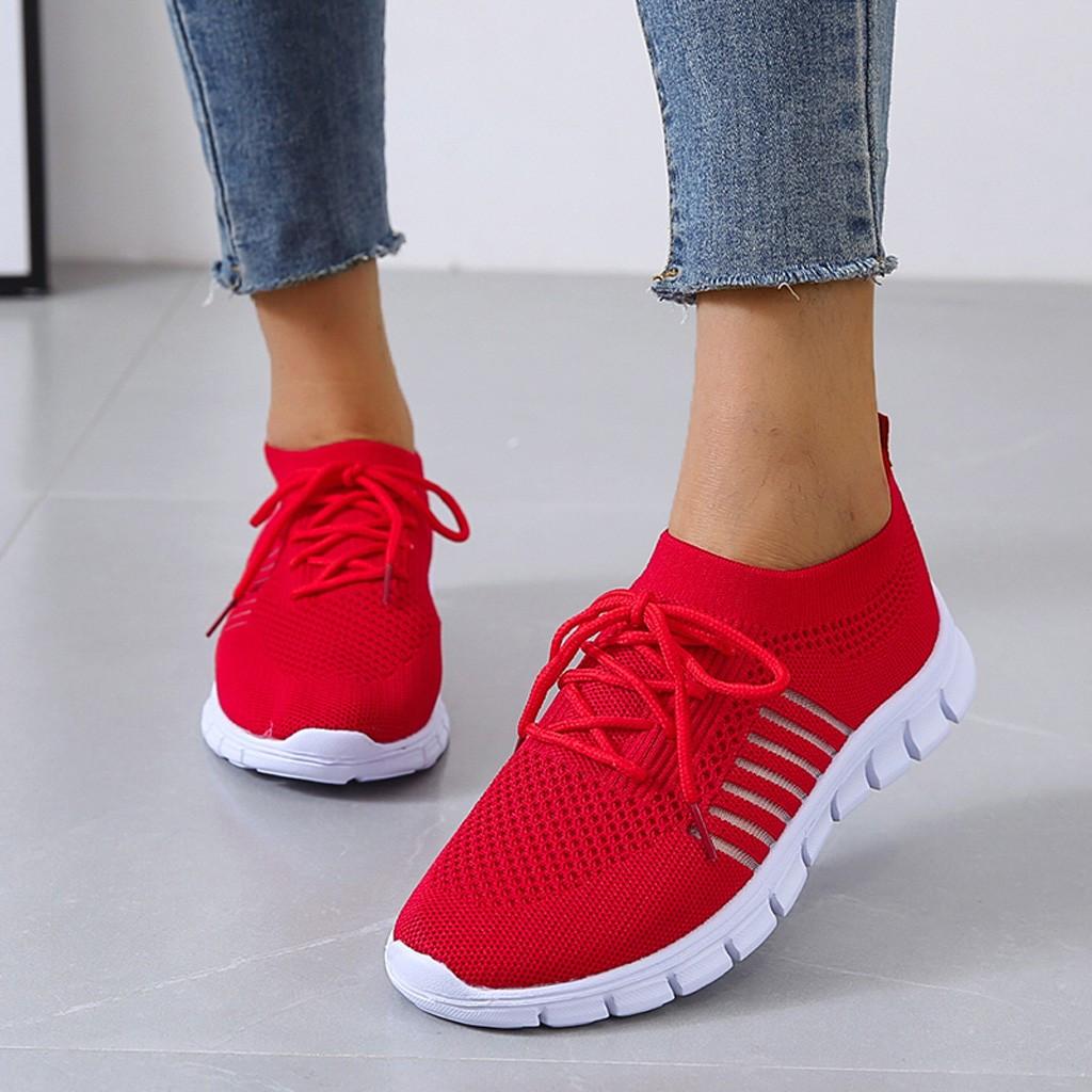NOUVEAU RICHE Damen Sneaker Mit Extra Dämpfung Für Schmerzfreie Füße Rot