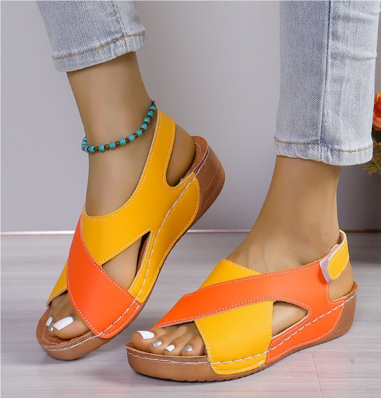 NOUVEAU RICHE Damensandalen Mit Weicher Dämpfung Und Stützender Passform Orange