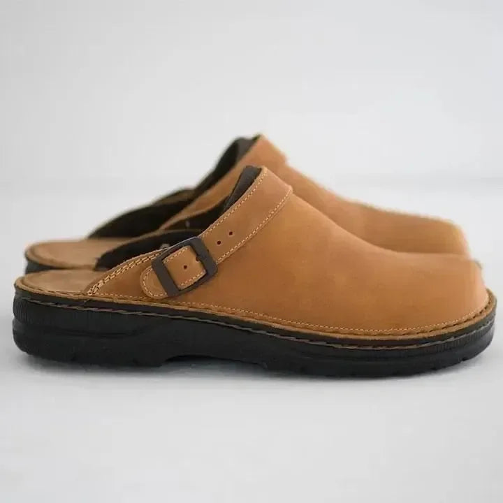 NOUVEAU RICHE Herren Mules Mit Ergonomischer Fußbettstütze Beige