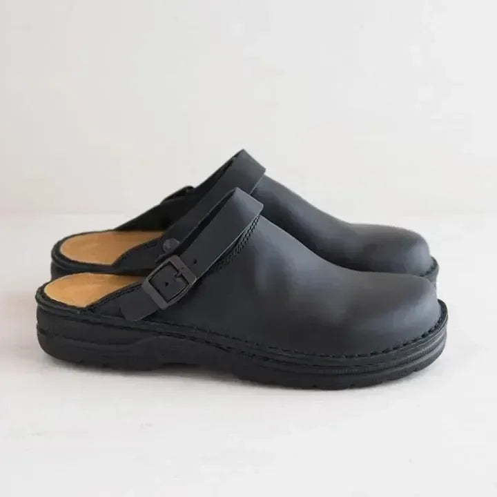 NOUVEAU RICHE Herren Mules Mit Ergonomischer Fußbettstütze Schwarz