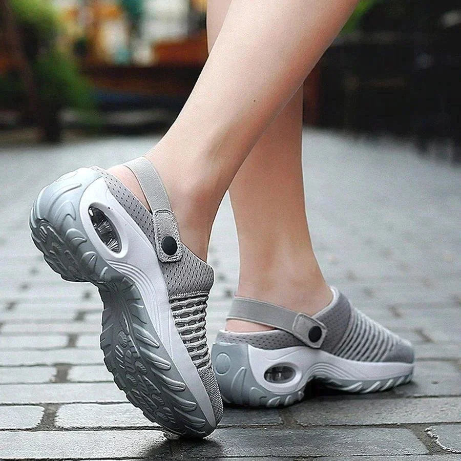 NOUVEAU RICHE Luftpolsterschuhe Mit Starker Dämpfung Für Diabetiker Grau