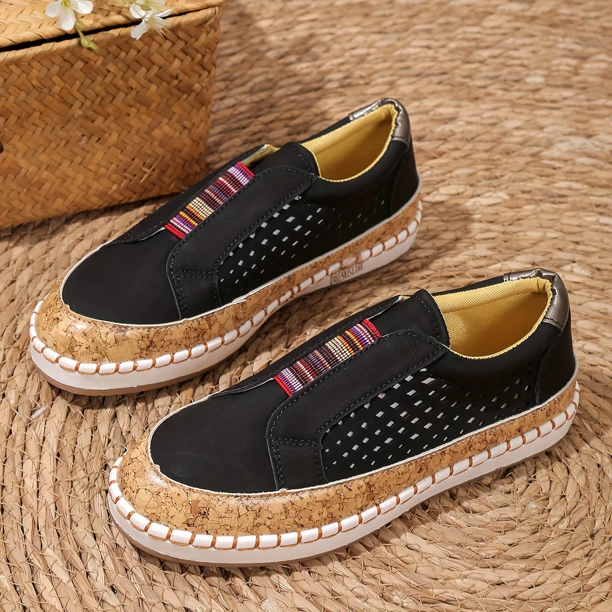NOUVEAU RICHE Schlupfschuhe Damen Mit Stützender Einlage Schwarz