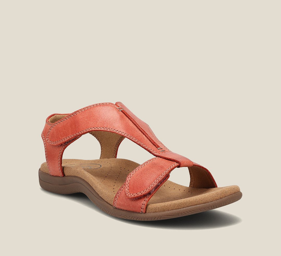 NOUVEAU RICHE Memoryschaum Sandalen Mit T Riemen Für Damen Komfort Orange