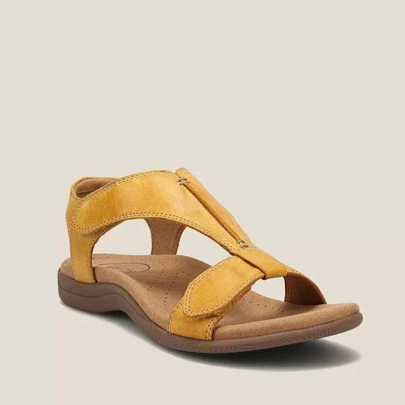 NOUVEAU RICHE Memoryschaum Sandalen Mit T Riemen Für Damen Komfort Gelb