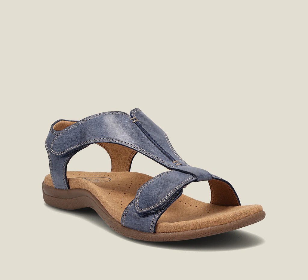 NOUVEAU RICHE Memoryschaum Sandalen Mit T Riemen Für Damen Komfort Blau
