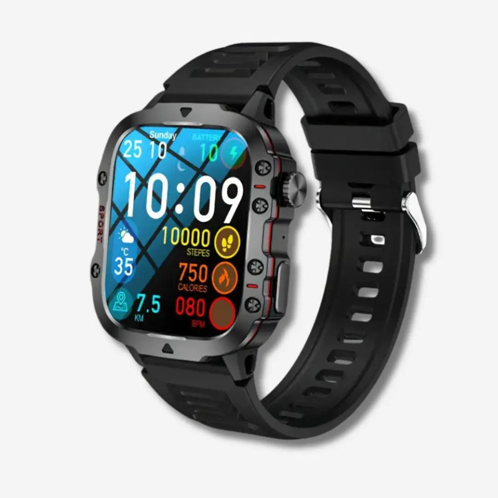 NOUVEAU RICHE Wasserdichte Outdoor-Smartwatch - TrailMate Schwarz