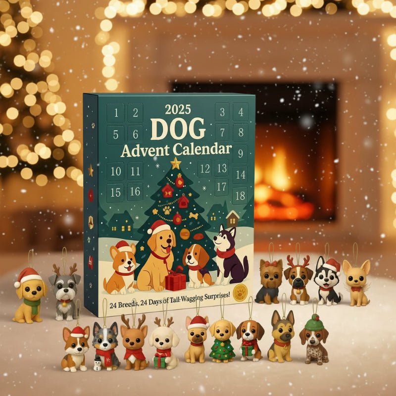 NOUVEAU RICHE Adventskalender für Hunde mit 24 Spielzeugen – Countdown bis Weihnachten mit Plüsch- & Gummi-Hundespielzeug, ohne Leckerli Default Title
