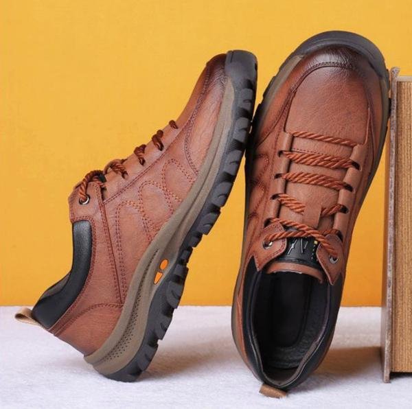 NOUVEAU RICHE Lederschuhe Männer Komfortsohle Blau Leder Größe 40 bis 46 Braun