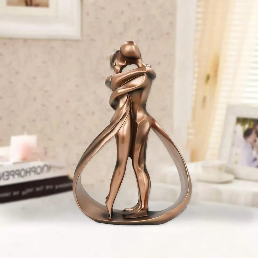 NOUVEAU RICHE Dekorative Skulptur Umarmender Figuren – Liebespaar Skulptur in Bronze-Optik, Romantische Deko & Geschenk – Seraphina