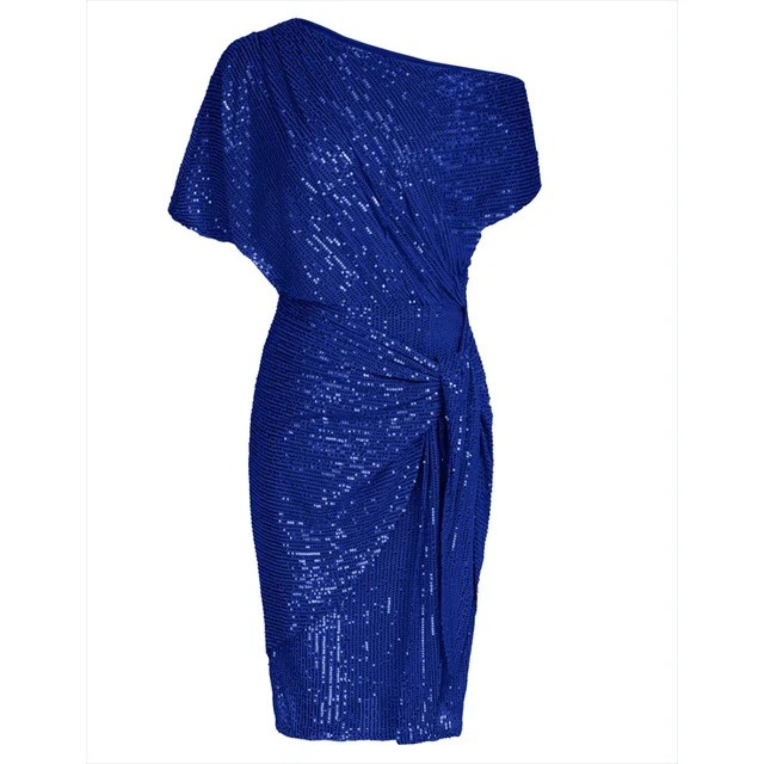 NOUVEAU RICHE Pailletten Cocktailkleid Damen Festliche Weihnachtsfeier Blau