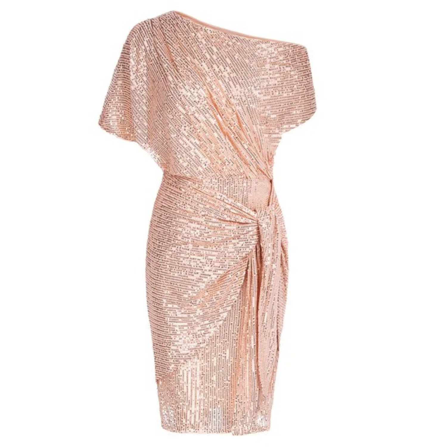 NOUVEAU RICHE Pailletten Cocktailkleid Damen Festliche Weihnachtsfeier Hellrosa