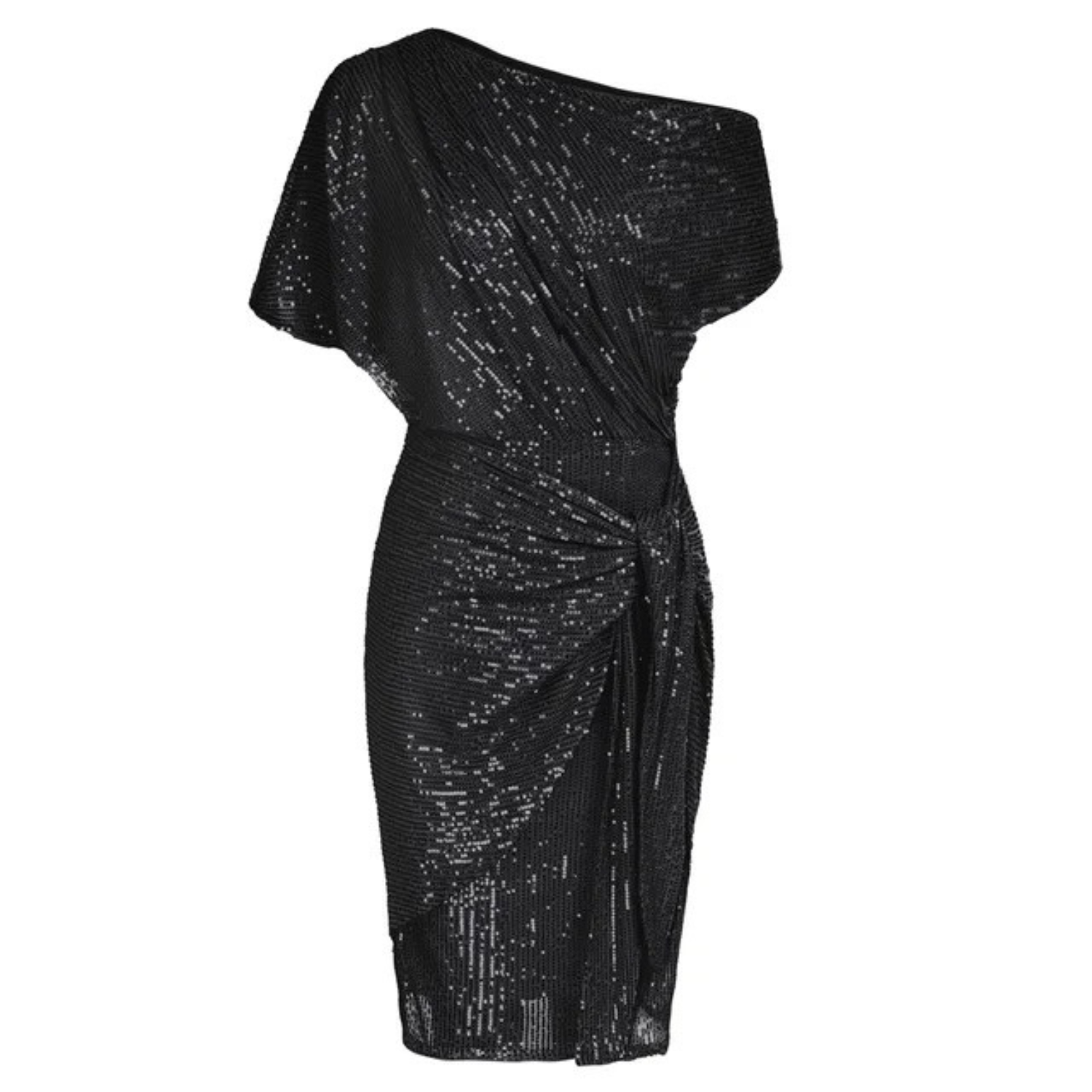 NOUVEAU RICHE Pailletten Cocktailkleid Damen Festliche Weihnachtsfeier Schwarz