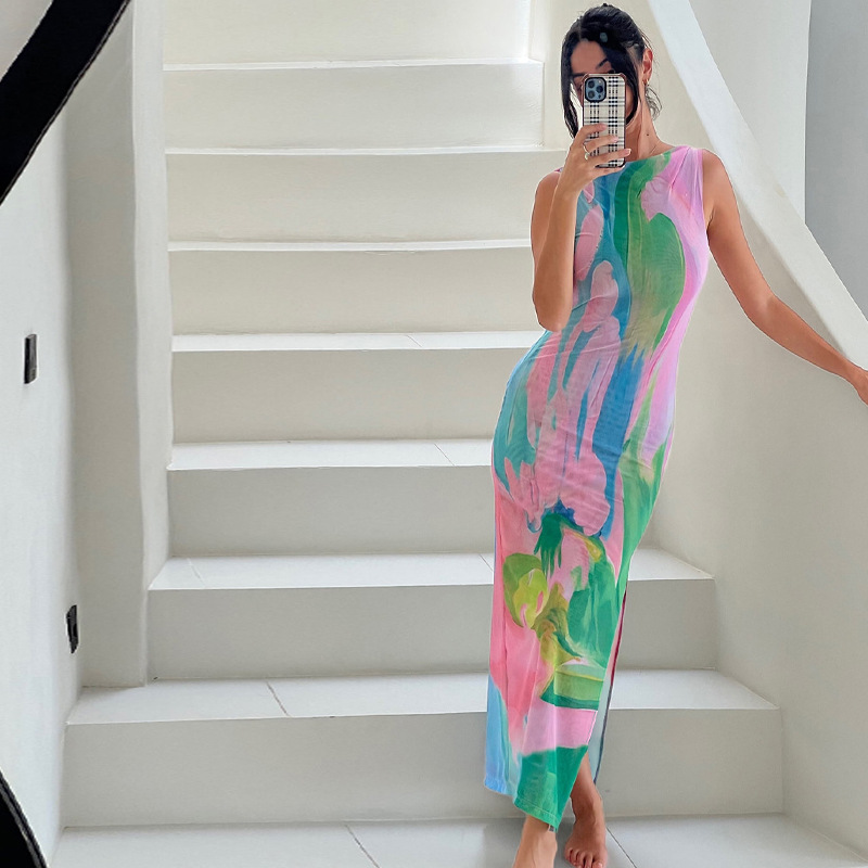 NOUVEAU RICHE Pastell Maxi Kleid Mit Fließender Silhouette Für Sommer