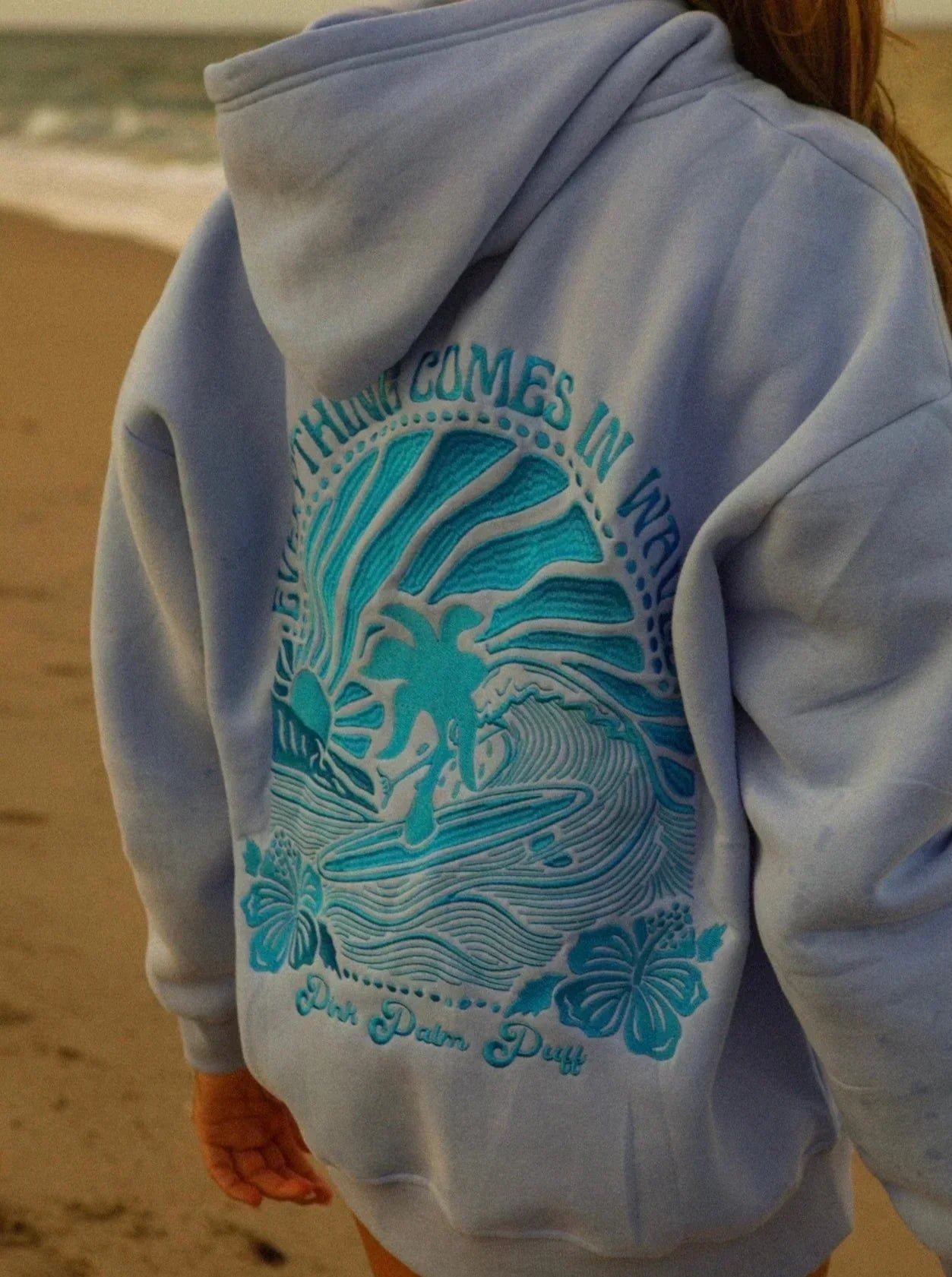 NOUVEAU RICHE Kapuzenpullover Mit Wellenstickerei Flauschiger Alltagslook