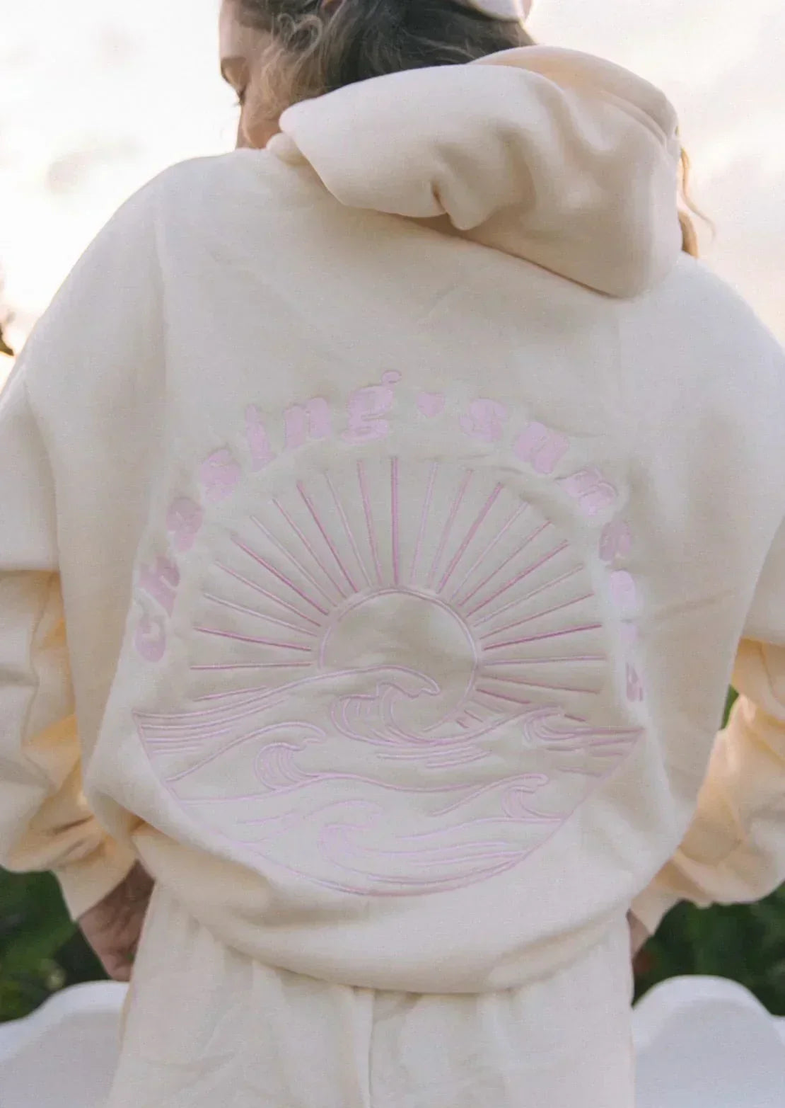 NOUVEAU RICHE Kapuzenpullover Mit Wellenstickerei Flauschiger Alltagslook