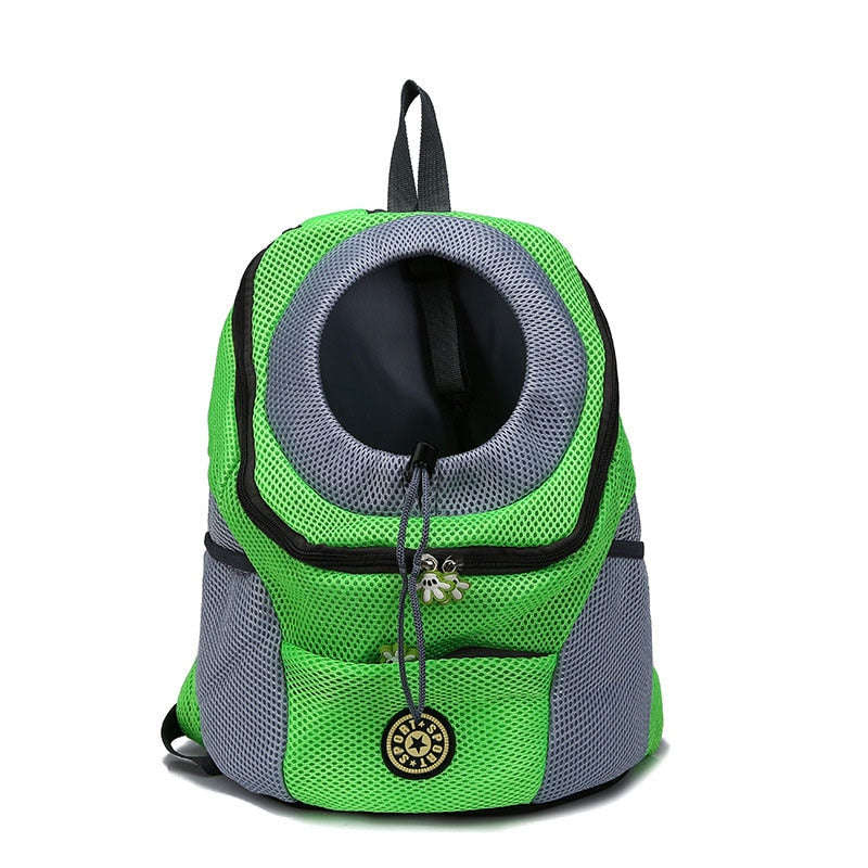 NOUVEAU RICHE Hunderucksack – Komfortabler & Atmungsaktiver Rucksack für Kleine & Mittelgroße Hunde Grün