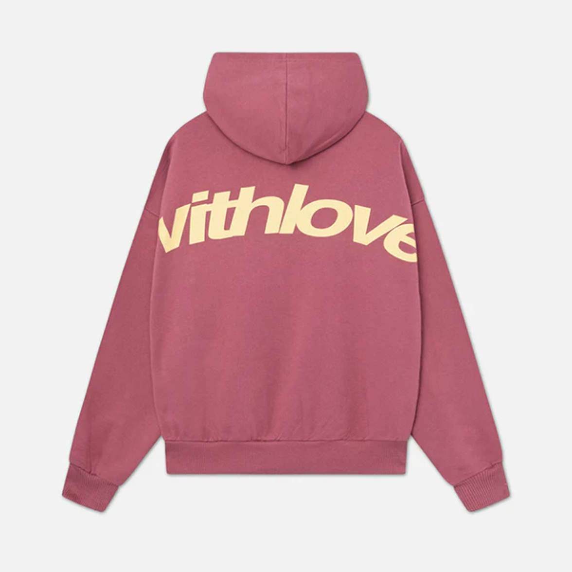 NOUVEAU RICHE Oversized Hoodie Aus Baumwolle Streetwear Alltagskomfort Altrosa und Gelb