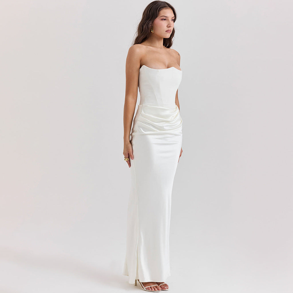 NOUVEAU RICHE Elegantes Schwarzes Maxikleid Für Den Abend Mit Fließender Silhouette Und Figurbetonendem Schnitt