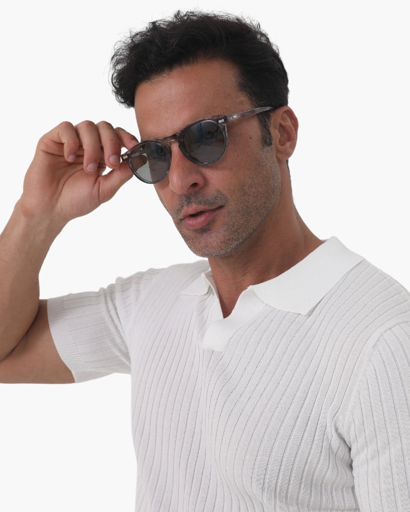 NOUVEAU RICHE Polarisierte Sonnenbrille mit UV-Schutz für Herren und Damen – Grau