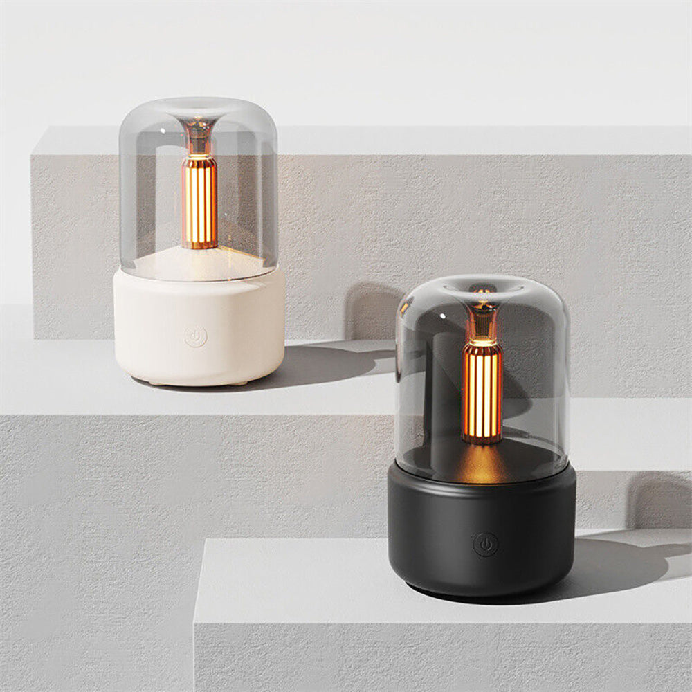 NOUVEAU RICHE Ultraschall-Luftbefeuchter klein 120 ml mit LED-Licht – Aroma-Diffusor, leise, bis 12 Std. Laufzeit – für Schlafzimmer & Schreibtisch