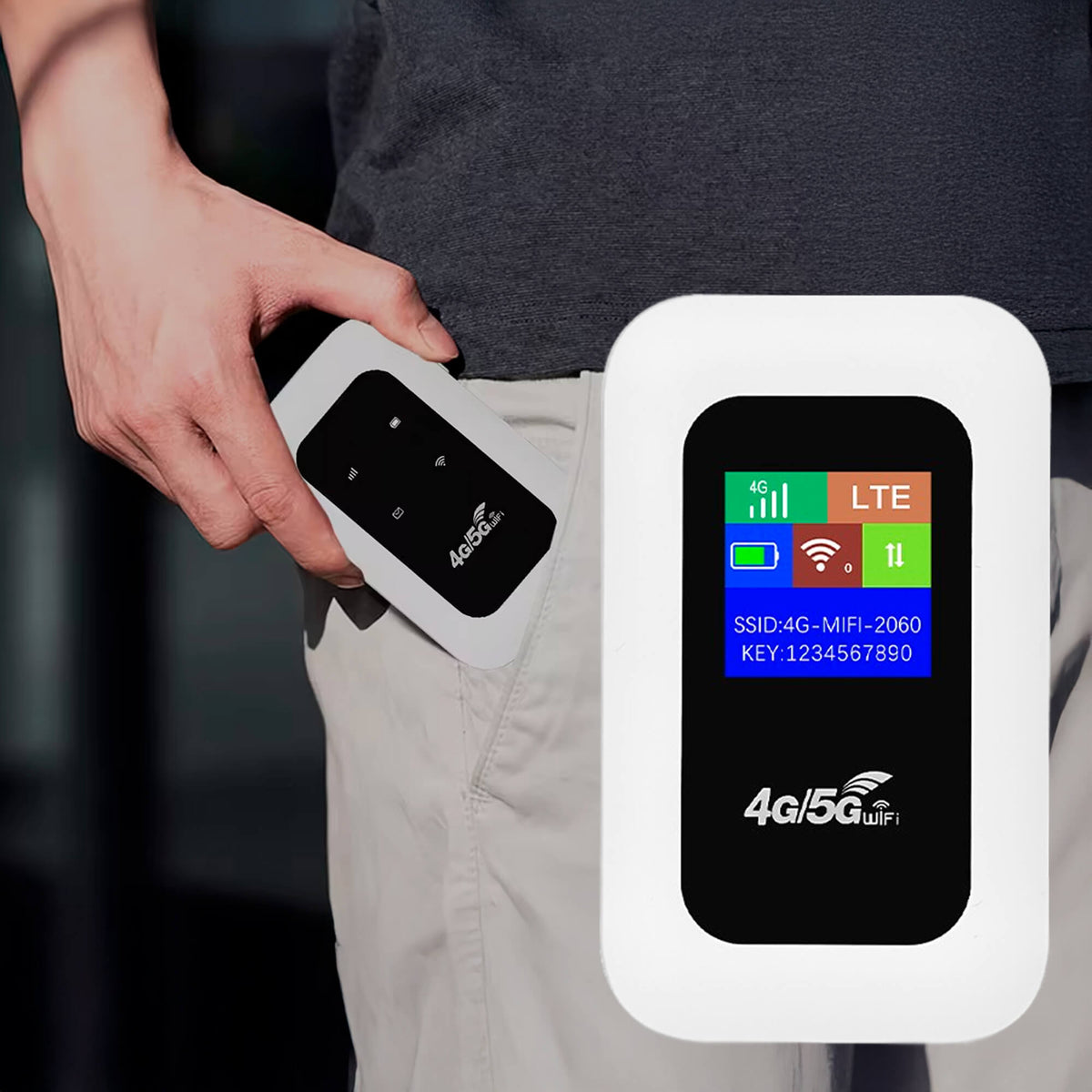 NOUVEAU RICHE Mobiler 4G WLAN-Router mit SIM-Karte – Mobiler Hotspot für Wohnmobil, Wohnwagen und Reisen, 10 Geräte, 150 Mbit/s