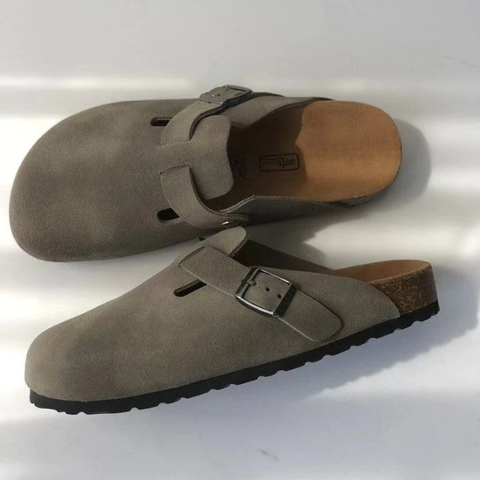NOUVEAU RICHE Premium Unisex Boston Sandalen Stil Und Qualität In Einem Dunkelgrau