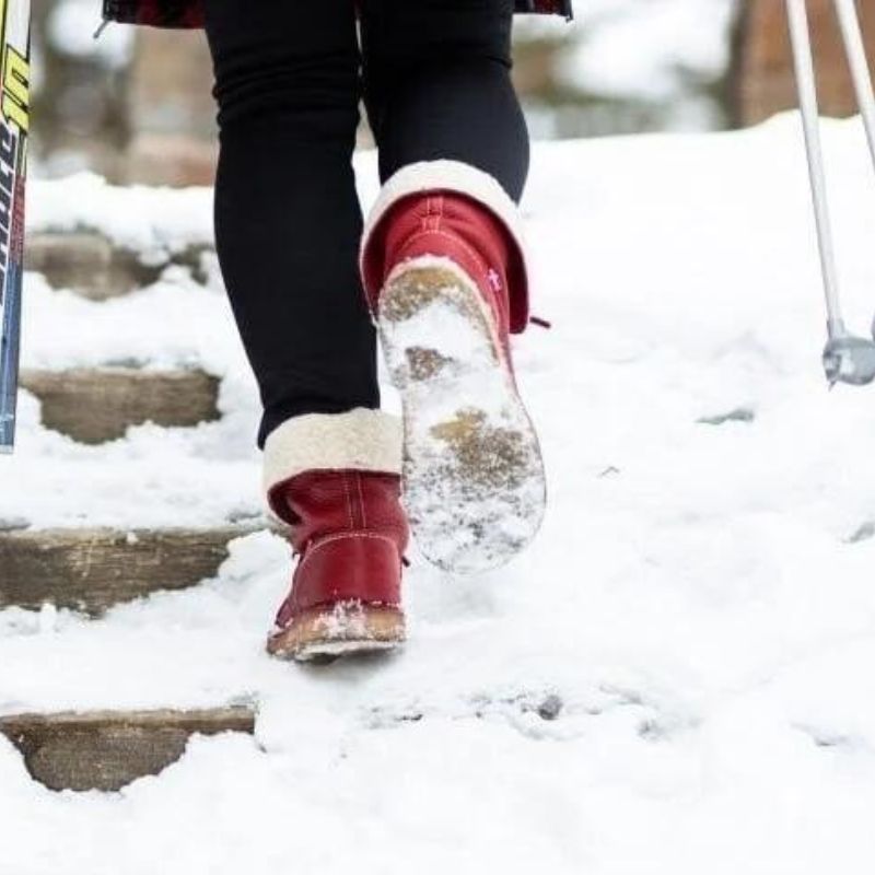 NOUVEAU RICHE Wasserdichte Winterstiefel Damen Warmer Wollfutter Schnee