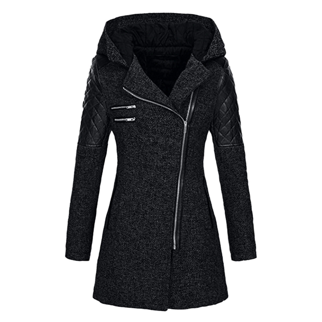NOUVEAU RICHE Wintermantel Lang Warm Stilvoll Hochwertiger Stoff Bequem - Winterjacke - Wintermäntel Damen