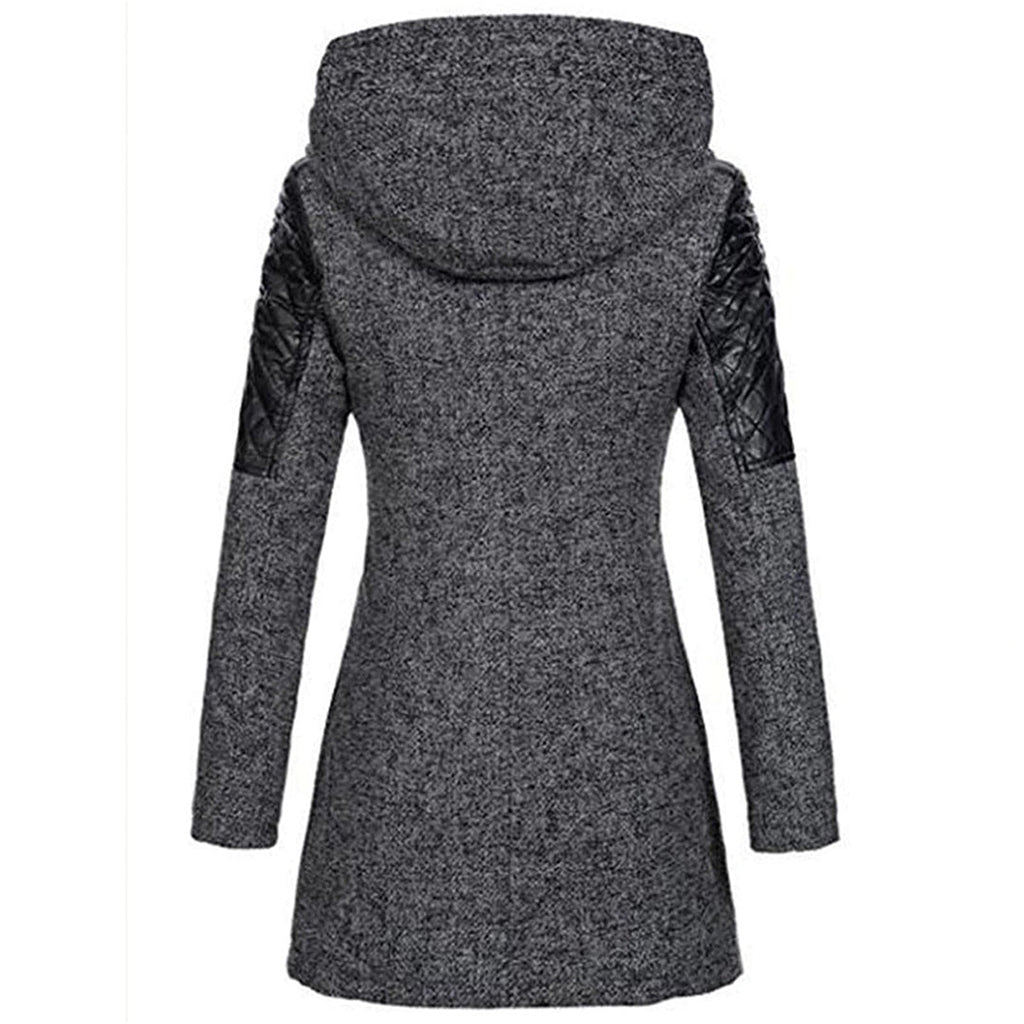 NOUVEAU RICHE Wintermantel Lang Warm Stilvoll Hochwertiger Stoff Bequem - Winterjacke - Wintermäntel Damen