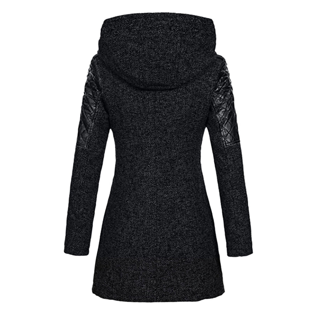 NOUVEAU RICHE Wintermantel Lang Warm Stilvoll Hochwertiger Stoff Bequem - Winterjacke - Wintermäntel Damen