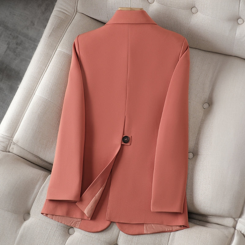 NOUVEAU RICHE Professioneller Slim Fit Blazer für Damen mit Rückenschlitz in Eleganter Optik für Büro und Freizeit