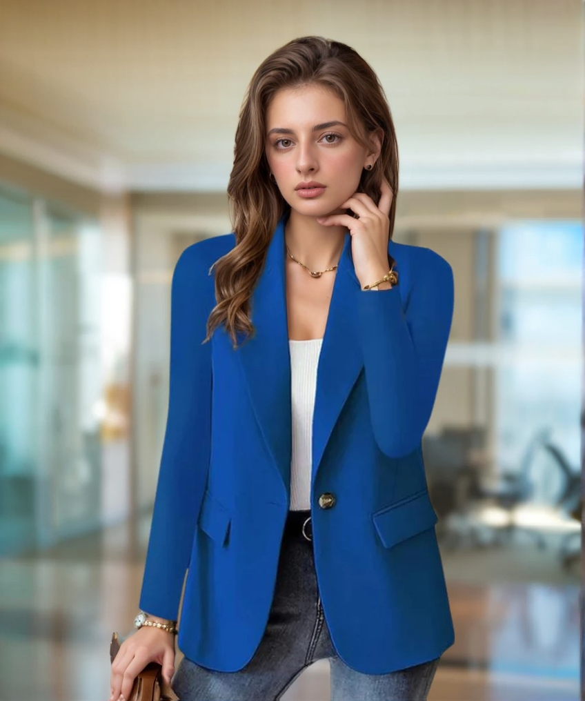 NOUVEAU RICHE Professioneller Slim Fit Blazer für Damen mit Langen Ärmeln und Stilvollem Revers für Elegante Anlässe