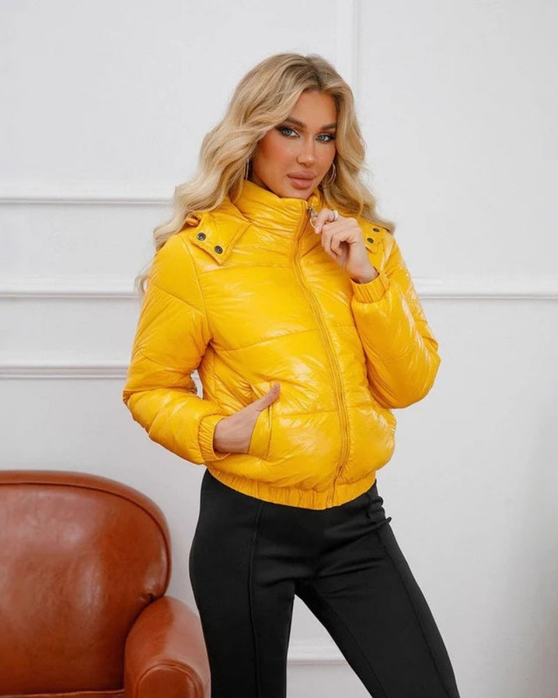 NOUVEAU RICHE Damen Pufferjacke Leichte Übergangsjacke Für Frühjahr & Ganzjahres-Alltag